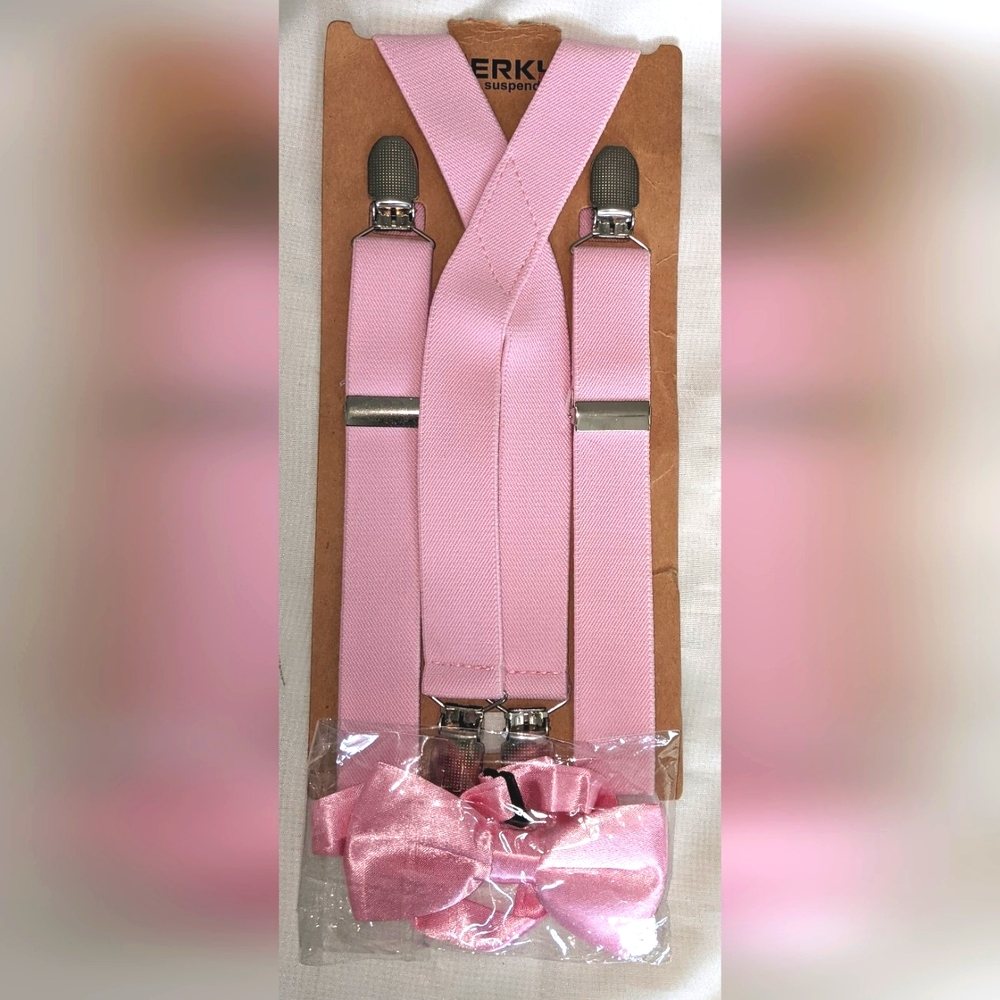 Jierku Suspenders with Bow Tie